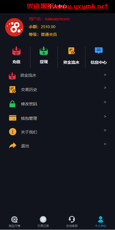 【优选代售】uniapp版微盘系统/虚拟币外汇微交易/时间盘系统 - 截图9