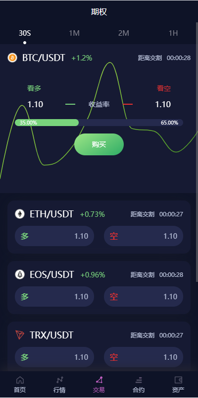 新UI多语言交易所系统/DAPP登陆/合约/期权交易/质押申购 详情图 7