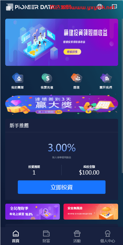 【优选代售】新版UI海外投资理财系统/多语言投资源码/投资众筹系统 - 截图6