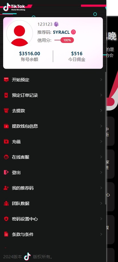 【优选代售】多语言TIKTOK酒店刷单/酒店抢单刷单系统/连单卡单 - 截图2