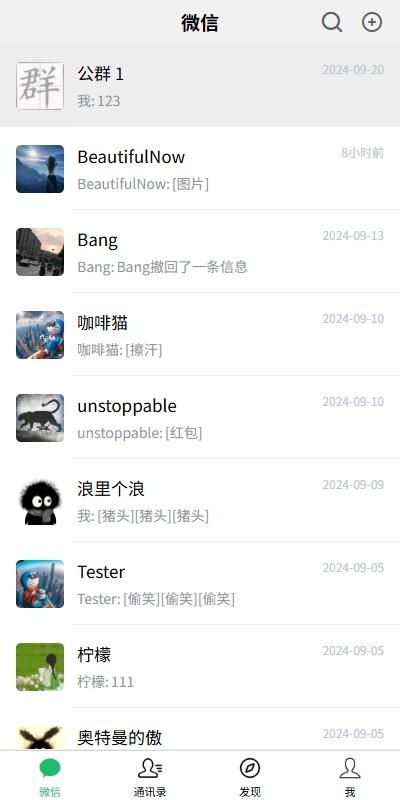 【优选代售】新版精仿微信IM即时通讯/社交群聊即时通讯 - 截图1