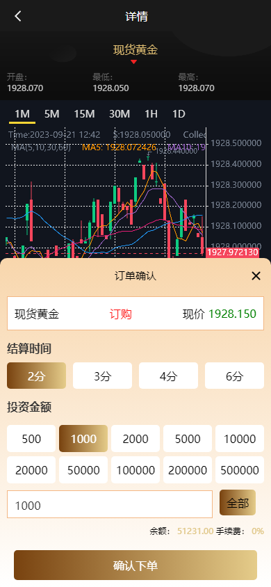 运营版微盘系统/期货黄金白银交易/微交易源码/代理后台 详情图 5