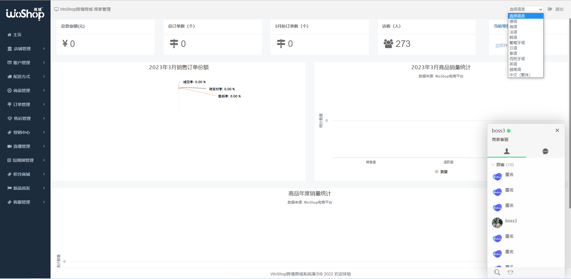 【优选代售】全套WoShop多商户跨境电商系统/付费插件/多语言/国际支付 - 截图16