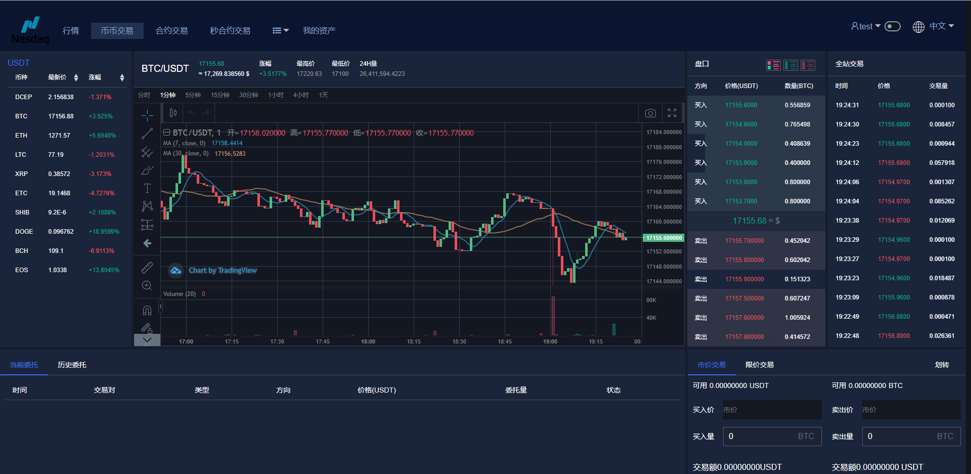 【优选代售】新版多语言交易所系统/合约期权交易所/理财认购矿机 - 截图1