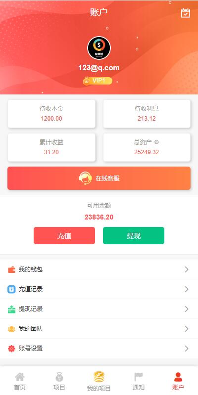 新UI多语言投资理财系统/海外基金虚拟币投资返利源码/前端VUE 详情图 9