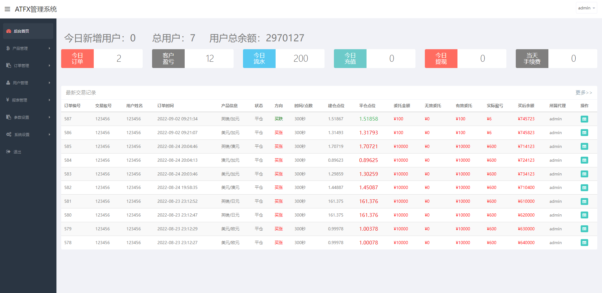 双语言微盘系统/微交易源码/外汇交易/K线正常 详情图 9
