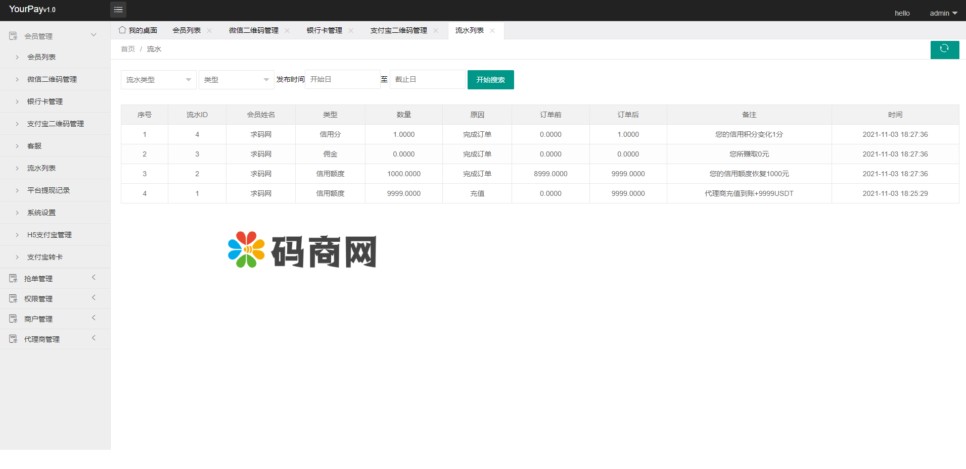 免签聚合支付系统/微信支付银行卡支付/支付宝转卡/支付宝H5 详情图 12