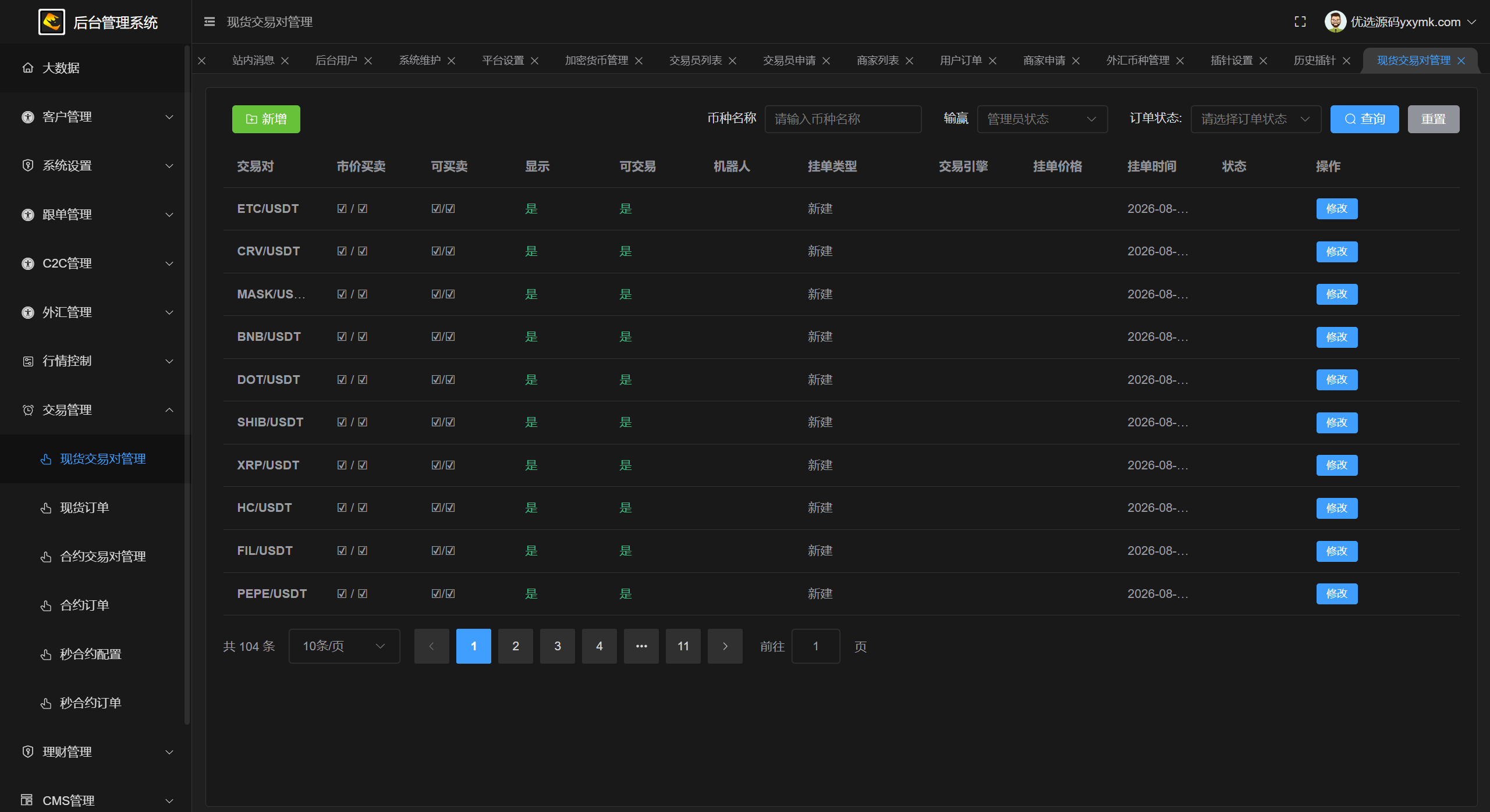 【优选源码】全开源java多语言综合交易所/股票/外汇/期货/AI量化/贷款/c2c - 截图31
