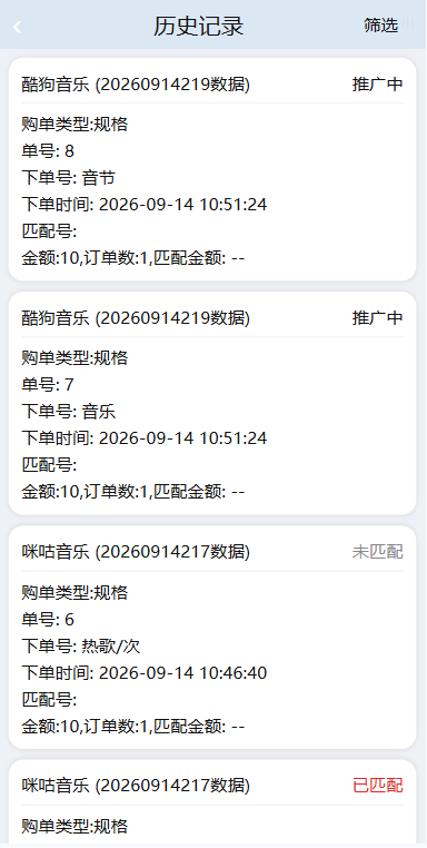 音乐打榜伪商城系统/订单自动匹配/打码/代理后台 详情图 4
