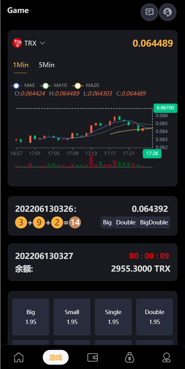 全新多语言区块链trx/usdt投注竞猜游戏/区块链游戏/充值自动到账/手动自动开奖 详情图 4