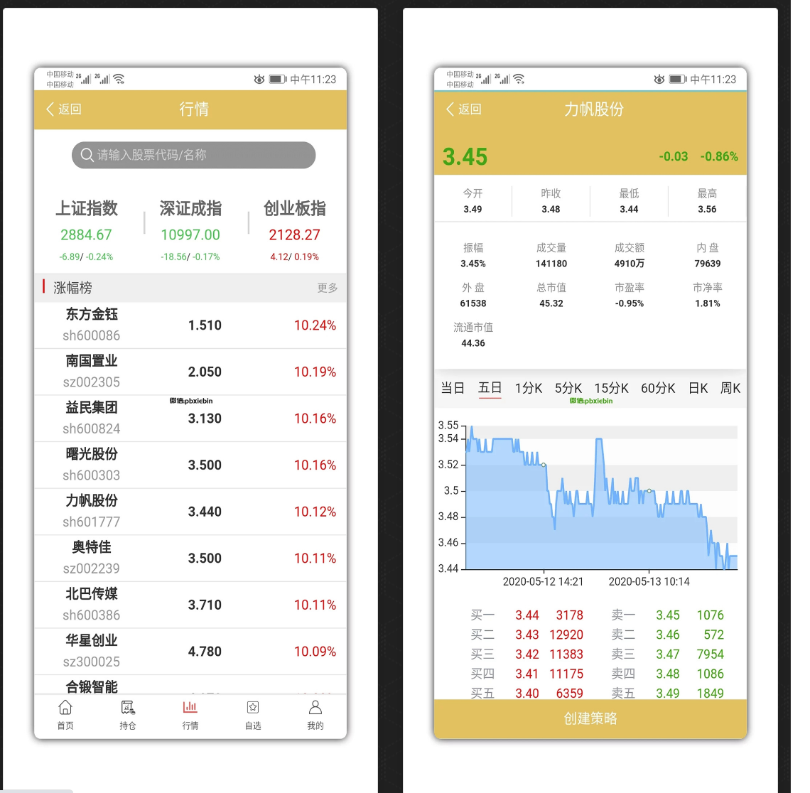 【优选源码】VUE写的股票配资系统源码-支持点策略-点买 自选股等 - 截图4