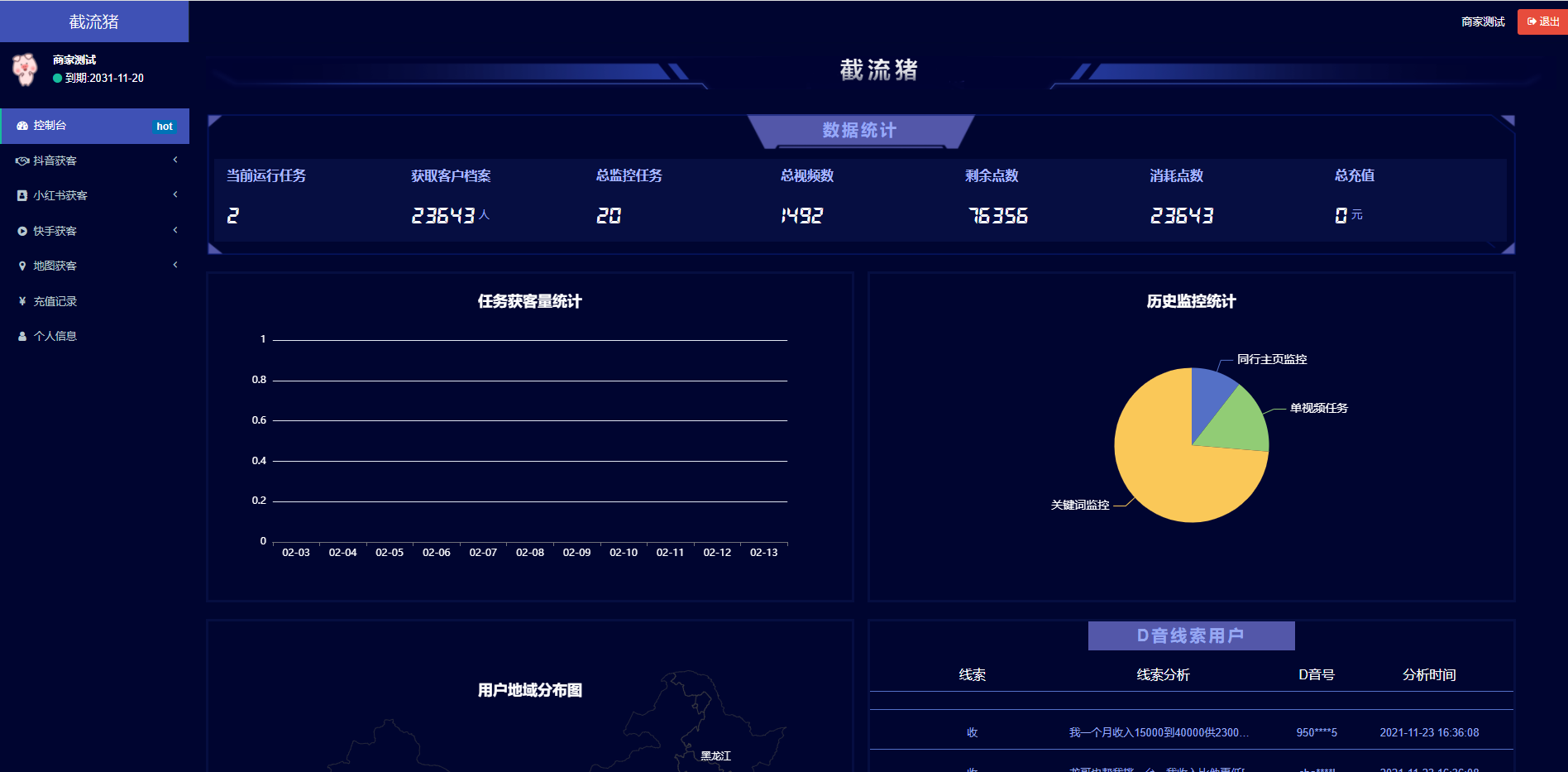 抖音快手小红书询盘 短视频询盘获客 抖音监控同行 抖音采集客户 详情图 6