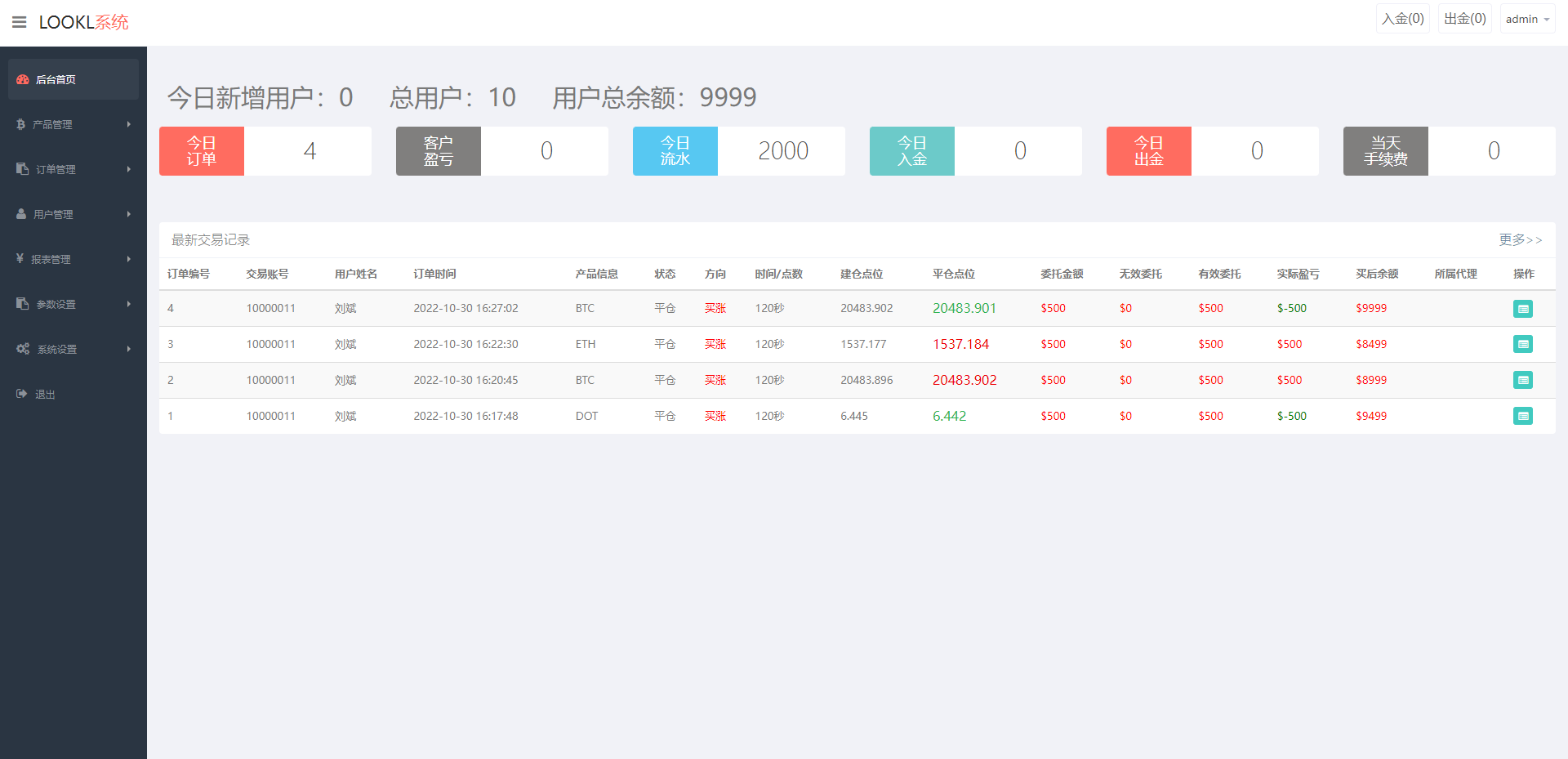 全新UI微盘系统/区块链微交易源码/秒合约虚拟币交易 详情图 12