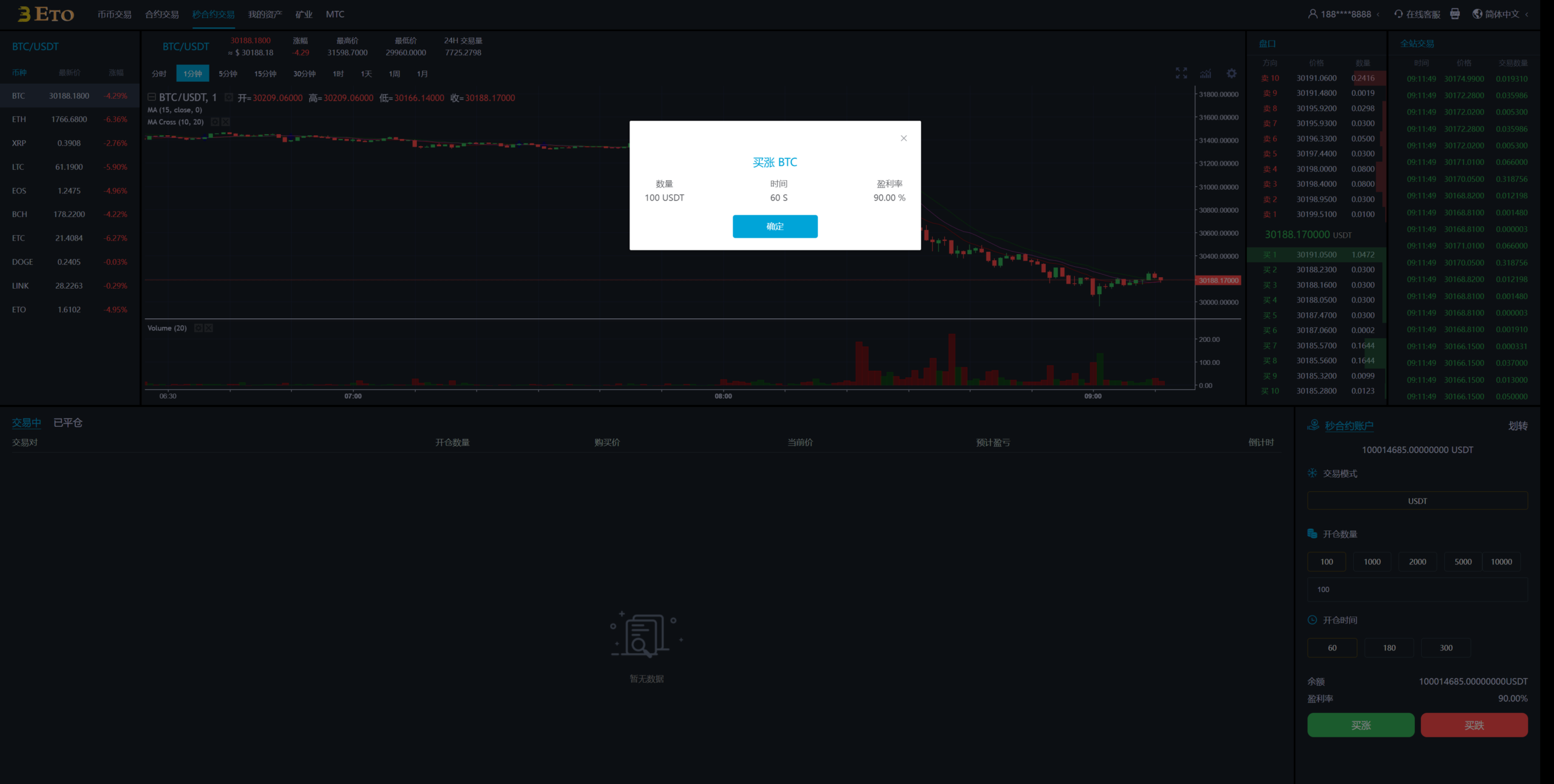 多语言交易所/合约秒合约交易/质押挖矿矿机投资/MTC/ETO币币交易所 详情图 5