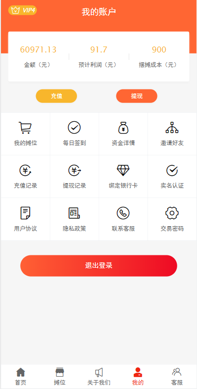 女性投资盘/摆摊系统/摆摊投资分红/投资理财源码 详情图 8