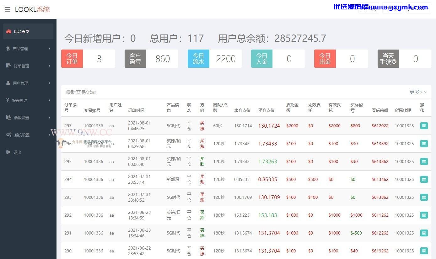 【优选源码】微交易时间盘/期货/股票/点位盘/外汇贵金属交易平台源码 - 截图5