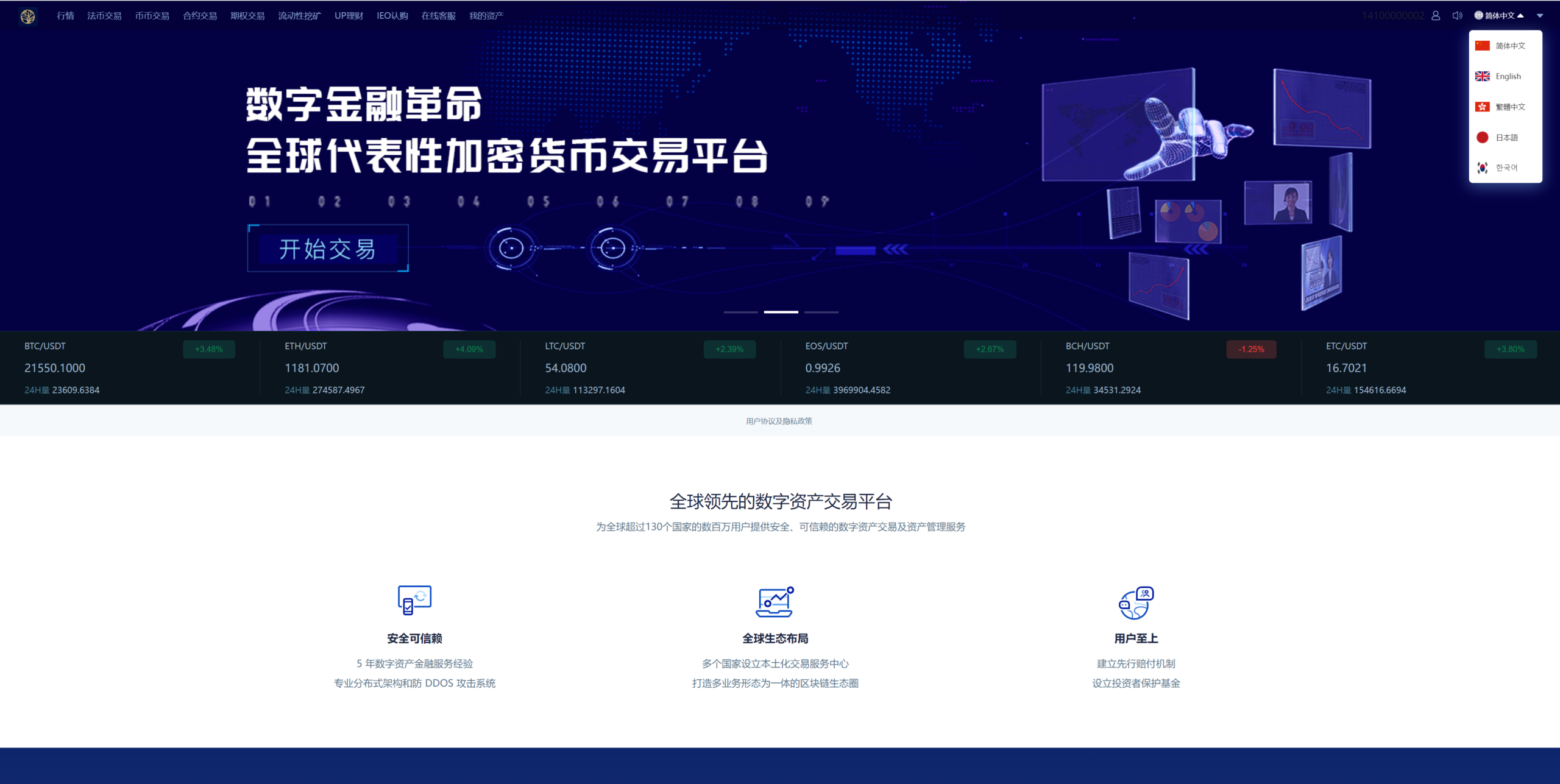 十二语言交易所/锁仓挖矿/IEO认购/币币秒合约交易所/区块链交易所系统 详情图 15