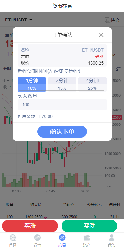 全新K线正常/fastadmin框架双语言外汇系统/微盘系统仿交易所/USDT支付 详情图 6