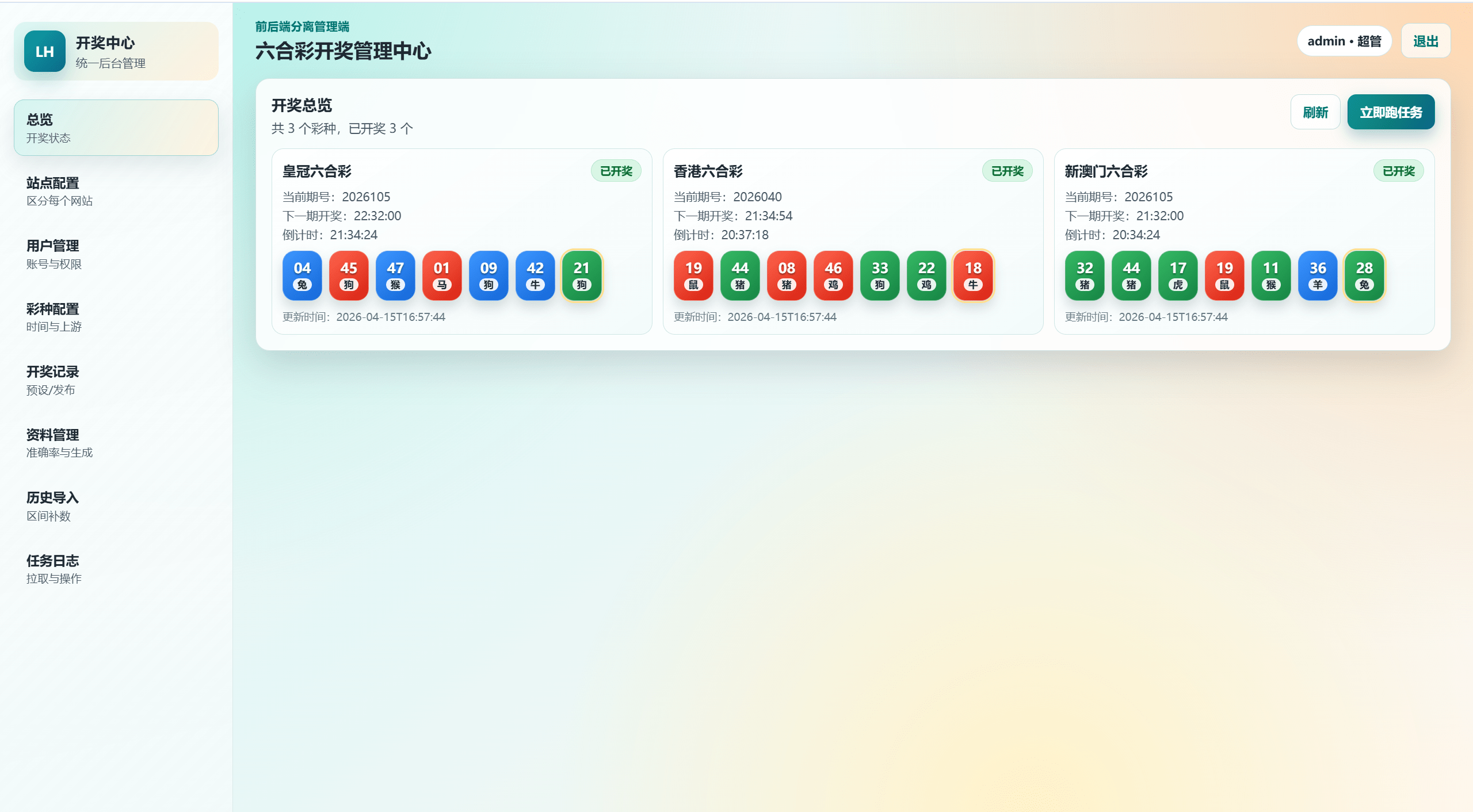 【优选代售】包网级别/新版本六合资料开奖网/资料网/模块准确率重新生成资料/全自动采集开奖资料/py+vue语言 - 截图7