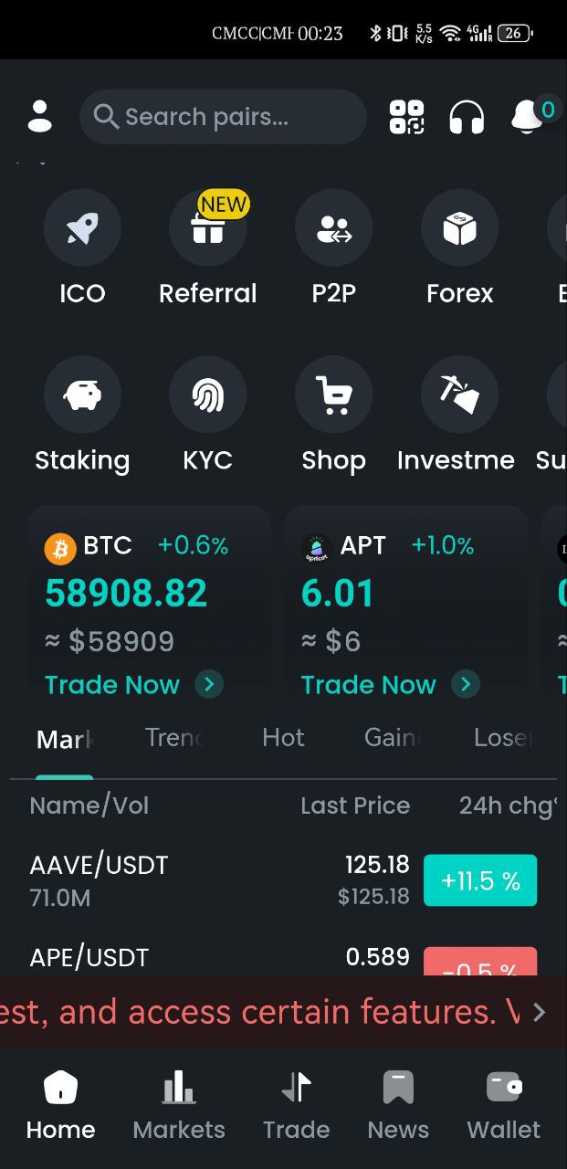 【优选代售】Bicrypto——顶级加密货币交易平台、二元交易、投资、博客、新闻等等.精仿一比一交易所 - 截图1