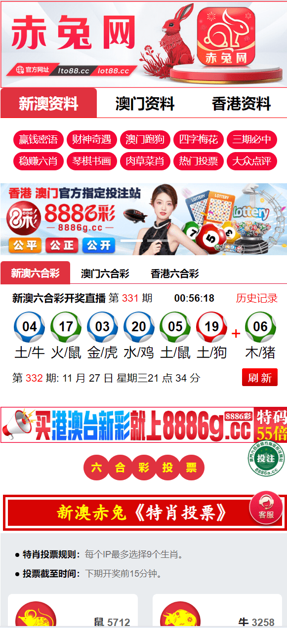 【优选代售】运营版六合彩资源图库开奖网/采集正常/论坛资料/投票评论/带留言板功能 - 截图1