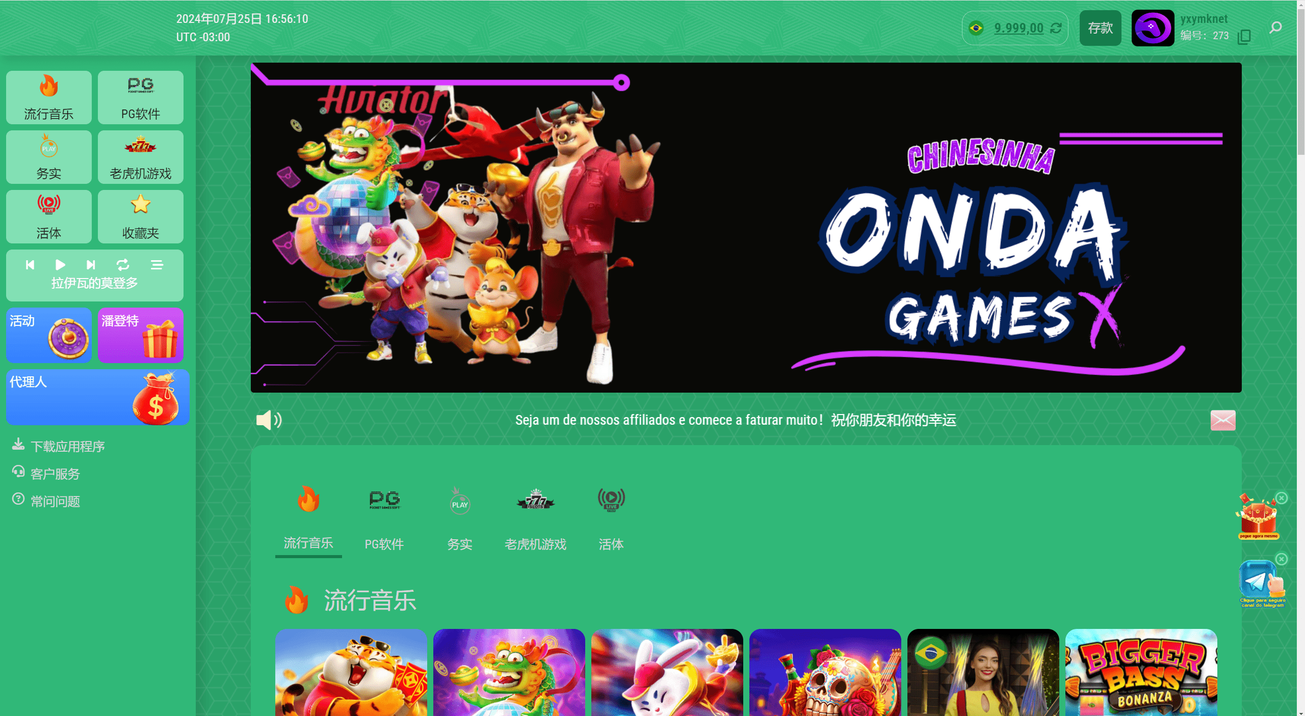 【优选代售】紫绿色新版PG电子游戏源码 - 截图1