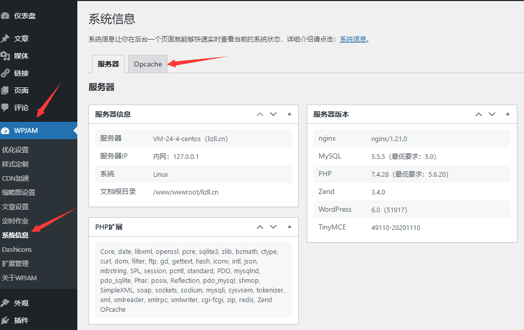 【优选教程】WordPress如何开启 Opcache 优化进行加速 - 截图3