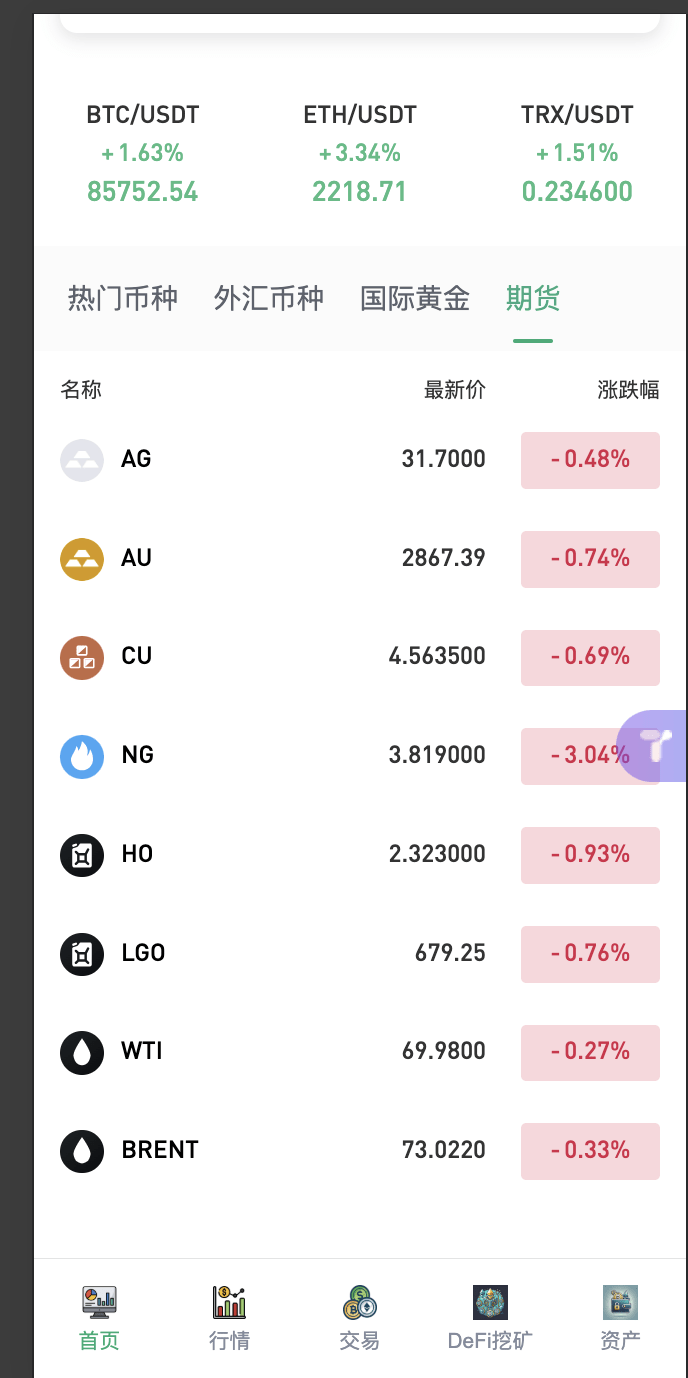 【优选代售】二开多语言交易所源码/手机端uniapp电脑端vue.支持秒合约/期货/贵金属/能源/币币/国际黄金/U本位合约/DeFi挖/盗u无提示/可开关盗u功能 - 截图4