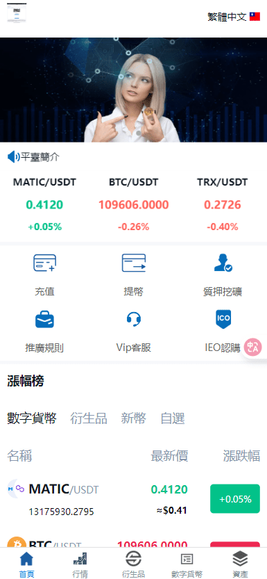 【优选代售】多语言/外汇/虚拟币/交易所/综合盘/申购/挖矿/期权秒合约/杠杆合约/币币现货交易/开源/源码 - 截图1