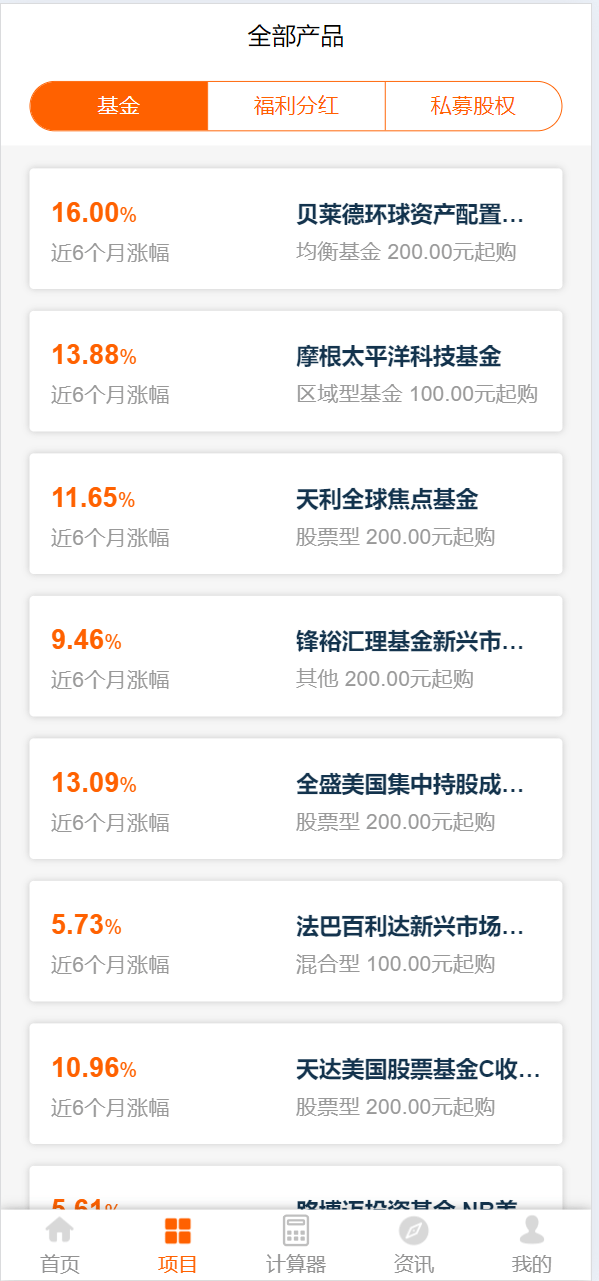 【优选代售】投资理财/私募股权/福利分红 - 截图2