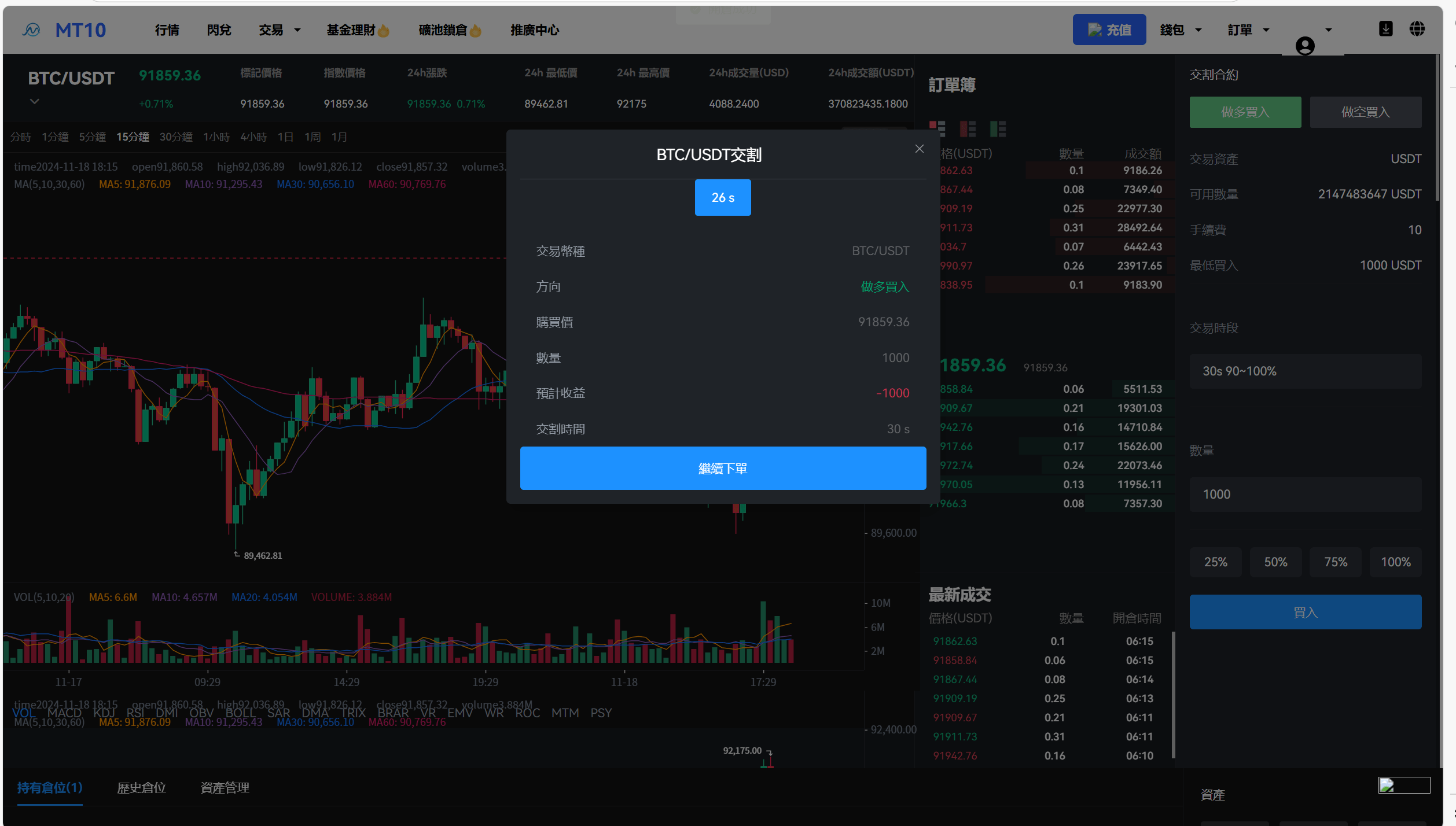 【优选代售】java交易所全开源多语言数字货币交易所 采用VUE和Java开发 代理分销模式 永续合约 - 截图46