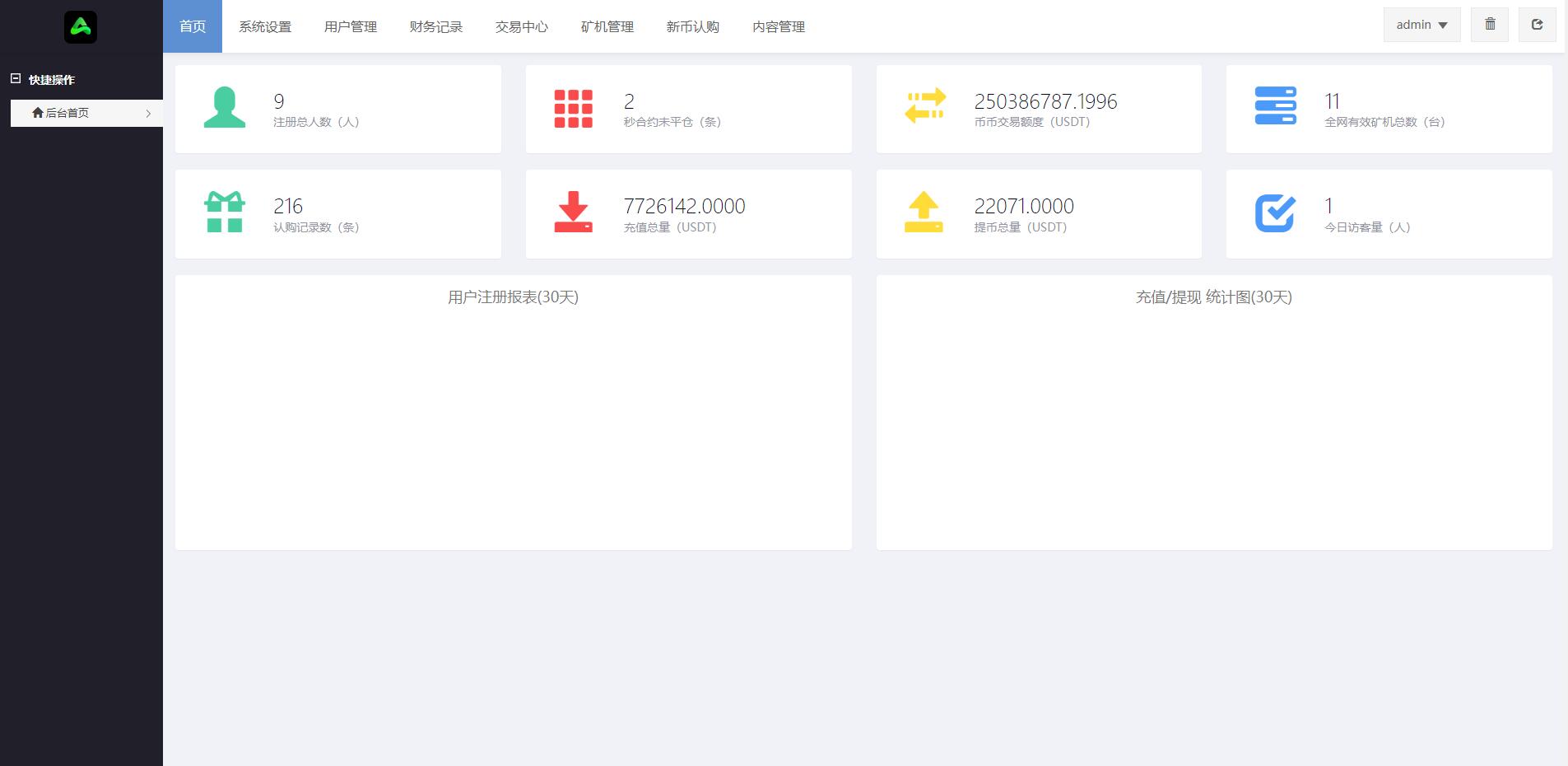 【优选代售】全新优化版区块链交易所/币币秒合约交易/IEO认购/质押挖矿 - 截图18