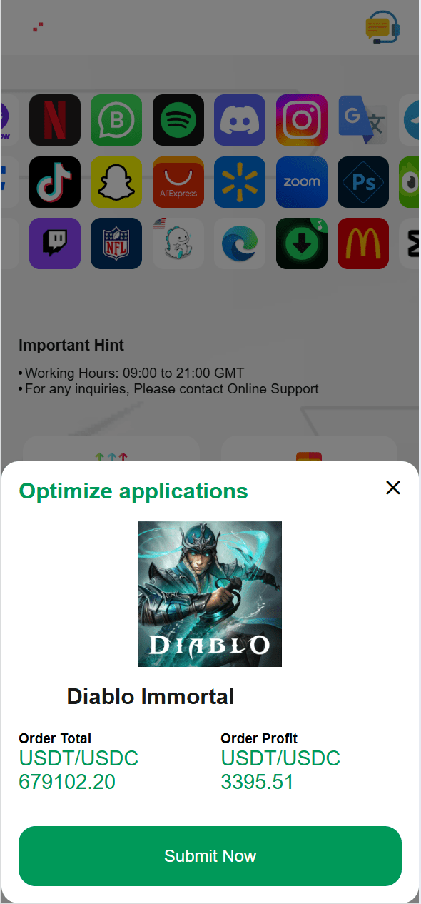 【优选代售】最新多语言app优化刷单/抢单系统/订单自动匹配系统/连单卡单/海外源码 - 截图2