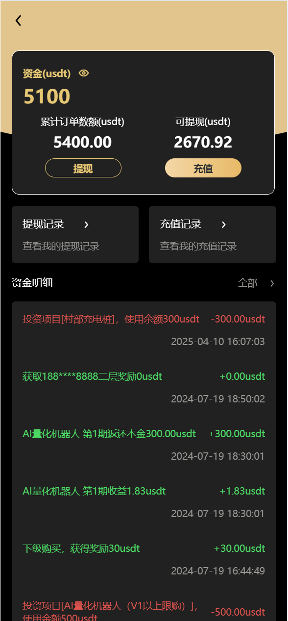 【优选代售】vue通用模板/投资理财/挖矿/产品任意 - 截图14